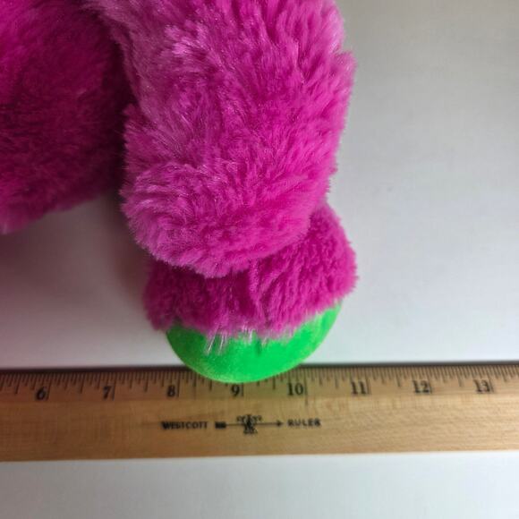 Goffa Pink Blue Green Plush Teddy Bear with Bow ~11.5" Sitting Stuffed Animal - Picture 10 of 10